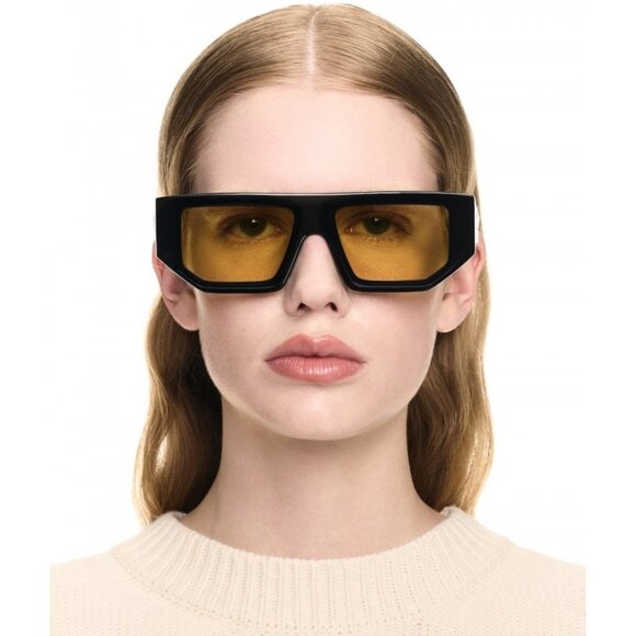 Off-White Women Sunglasses Black Yellow Square OERI13F VANCOUVER 1018 BRAND NEW - Picture 11 of 14